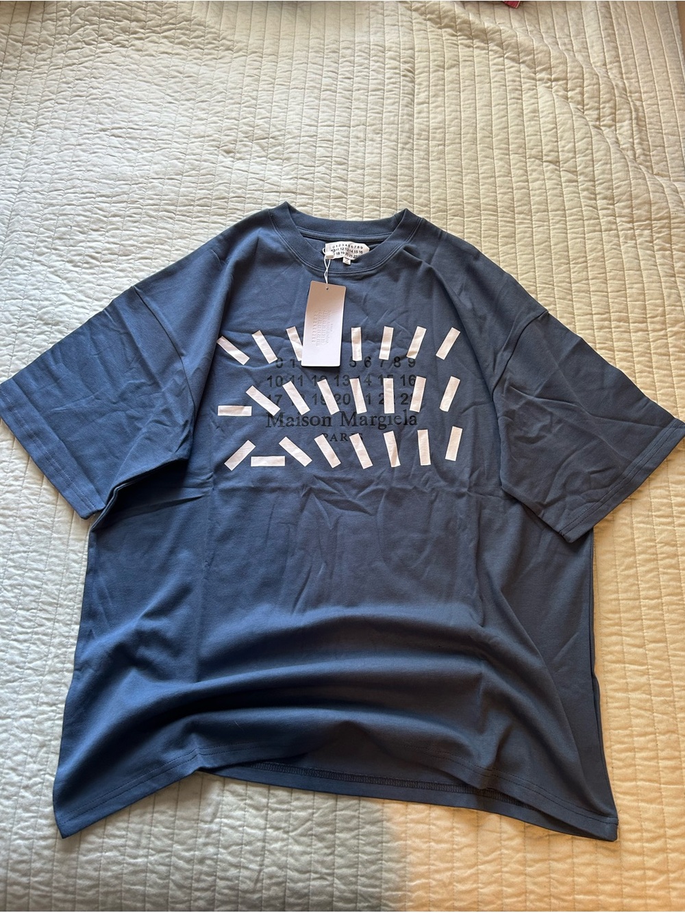 Maison Martin Margiela Navy Short-Sleeve Logo Graphic Tee